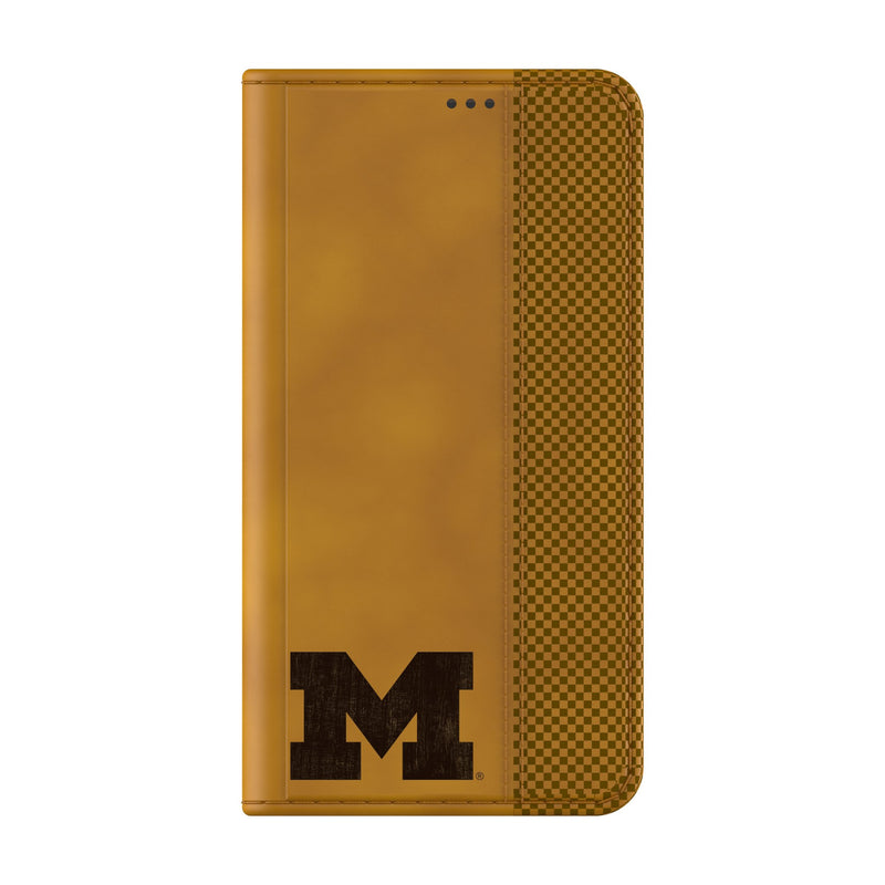 University of Michigan Wolverines Burn Galaxy Folio Phone Case Closed.Jpg