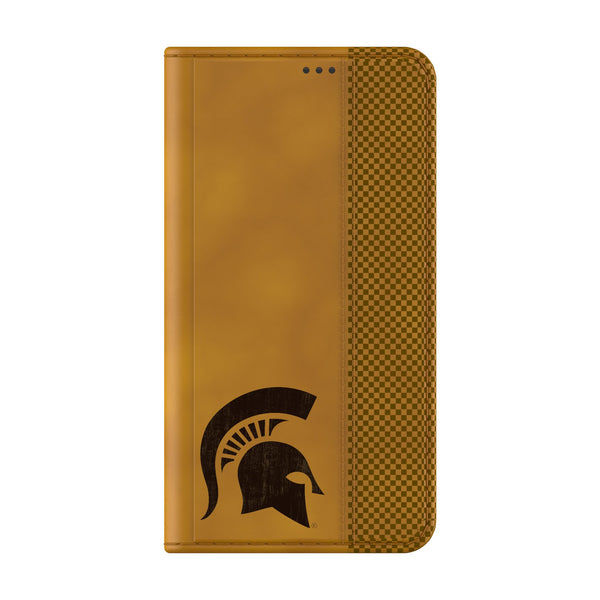 Michigan State University Spartans Burn Galaxy Folio Phone Case Closed.Jpg