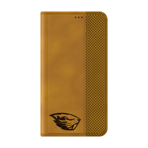 Oregon State University Beavers Burn Galaxy Folio Phone Case Closed.Jpg