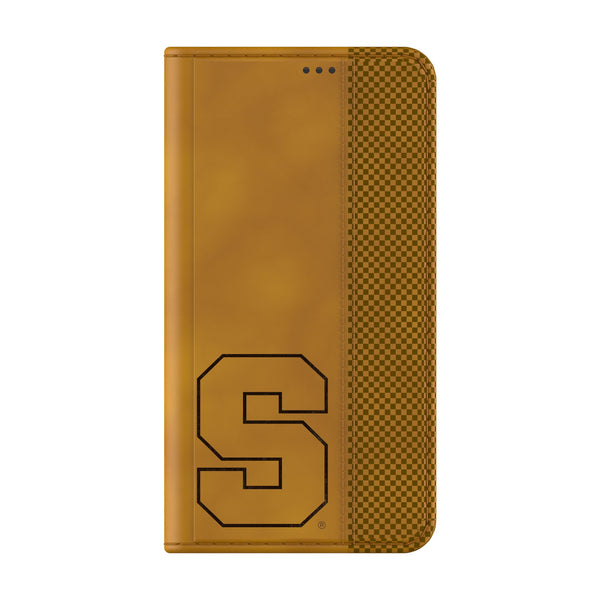 Syracuse University Orange Burn Galaxy Folio Phone Case Closed.Jpg