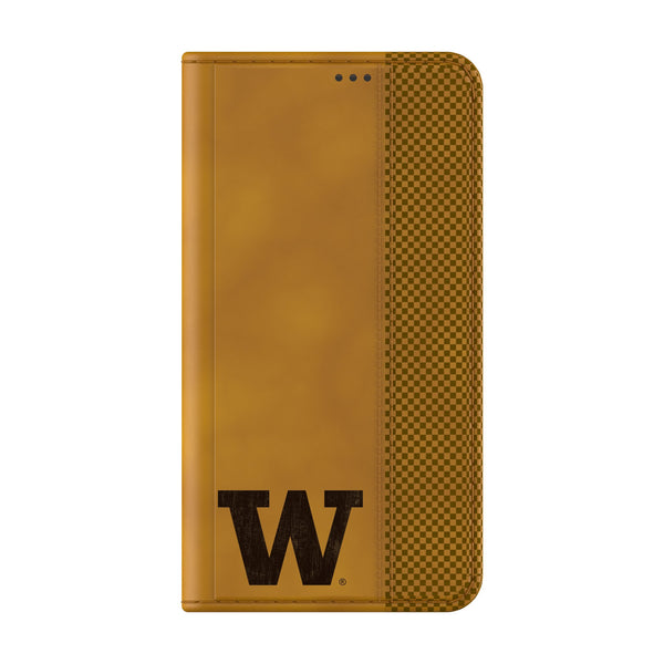 University of Washington Huskies Burn Galaxy Folio Phone Case Closed.Jpg