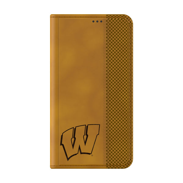 University of Wisconsin Badgers Burn Galaxy Folio Phone Case Closed.Jpg