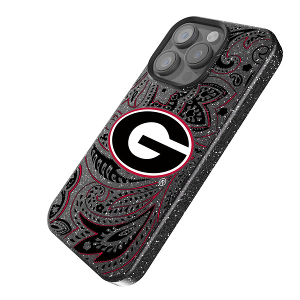 University of Georgia Bulldogs Paisley iPhone Bling Phone Case Iso.Jpg