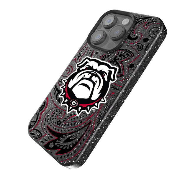 University of Georgia Bulldogs Uga Paisley iPhone Bling Phone Case Iso.Jpg