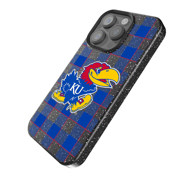 University of Kansas Jayhawks Plaid iPhone Bling Phone Case Iso.Jpg