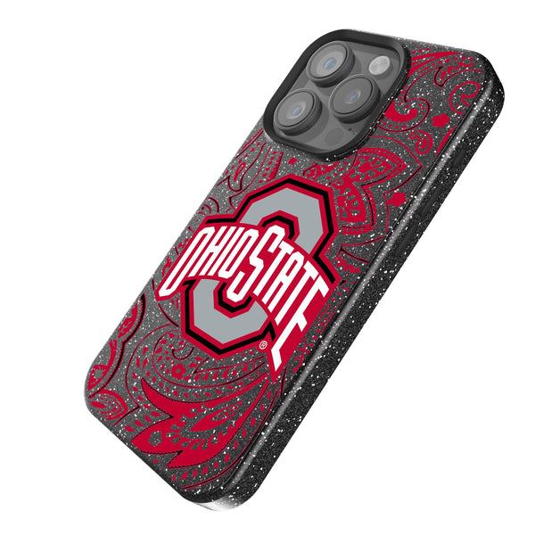 Ohio State University Buckeyes Paisley iPhone Bling Phone Case Iso.Jpg