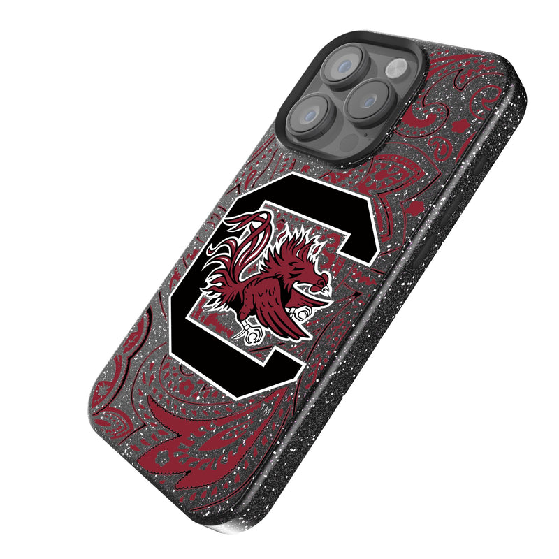 University of South Carolina Gamecocks Paisley iPhone Bling Phone Case Iso.Jpg