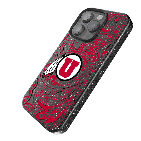 University of Utah Utes Paisley iPhone Bling Phone Case Iso.Jpg