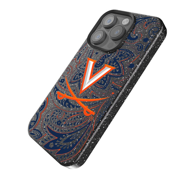 University of Virginia Cavaliers Paisley iPhone Bling Phone Case Iso.Jpg