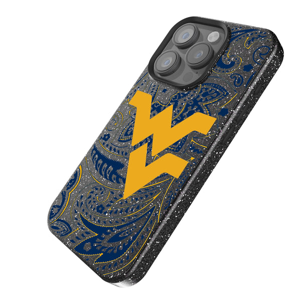 West Virginia University Mountaineers Paisley iPhone Bling Phone Case Iso.Jpg