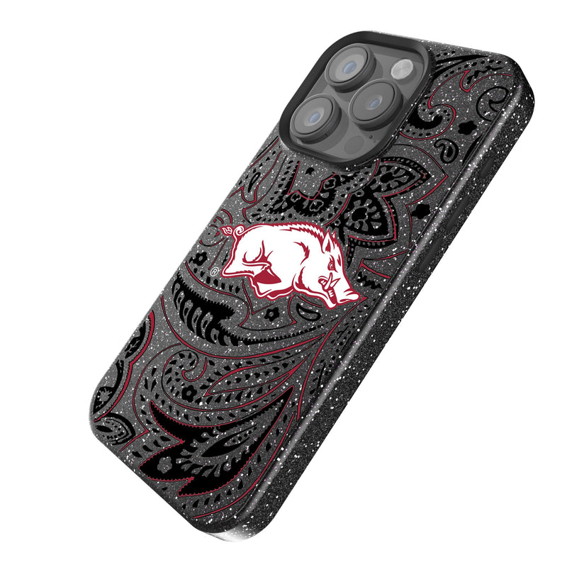 University of Arkansas Fayetteville Razorbacks Paisley iPhone Bling Phone Case Iso.Jpg