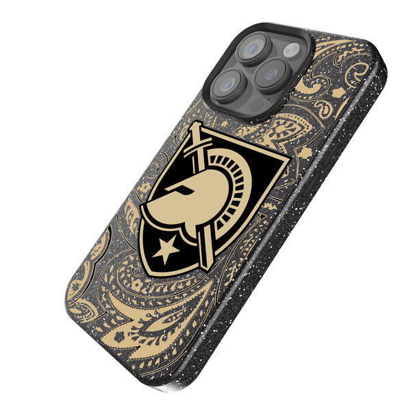 United States Military Academy Black Knights Paisley iPhone Bling Phone Case Iso.Jpg