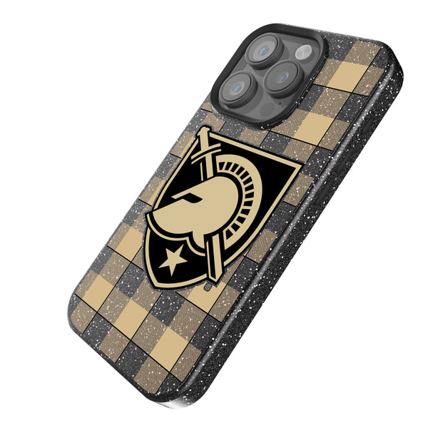 United States Military Academy Black Knights Plaid iPhone Bling Phone Case Iso.Jpg