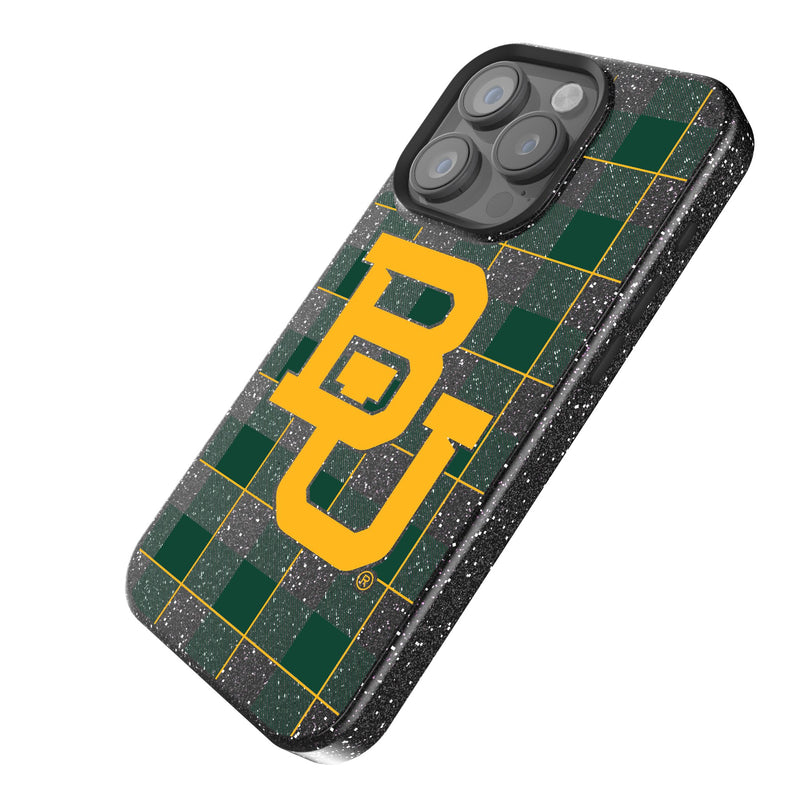 Baylor University Bears Plaid iPhone Bling Phone Case Iso.Jpg