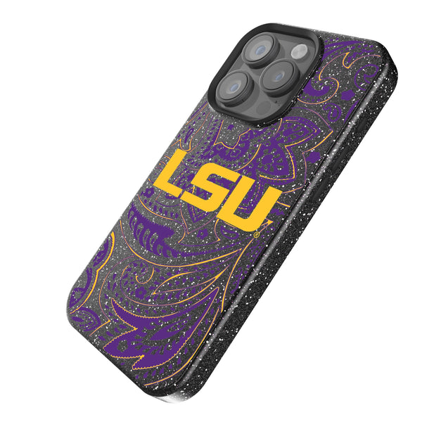 Louisiana State University Tigers Paisley iPhone Bling Phone Case Iso.Jpg