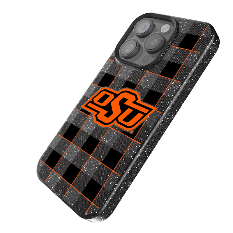 Oklahoma State University Cowboys Plaid iPhone Bling Phone Case Iso.Jpg