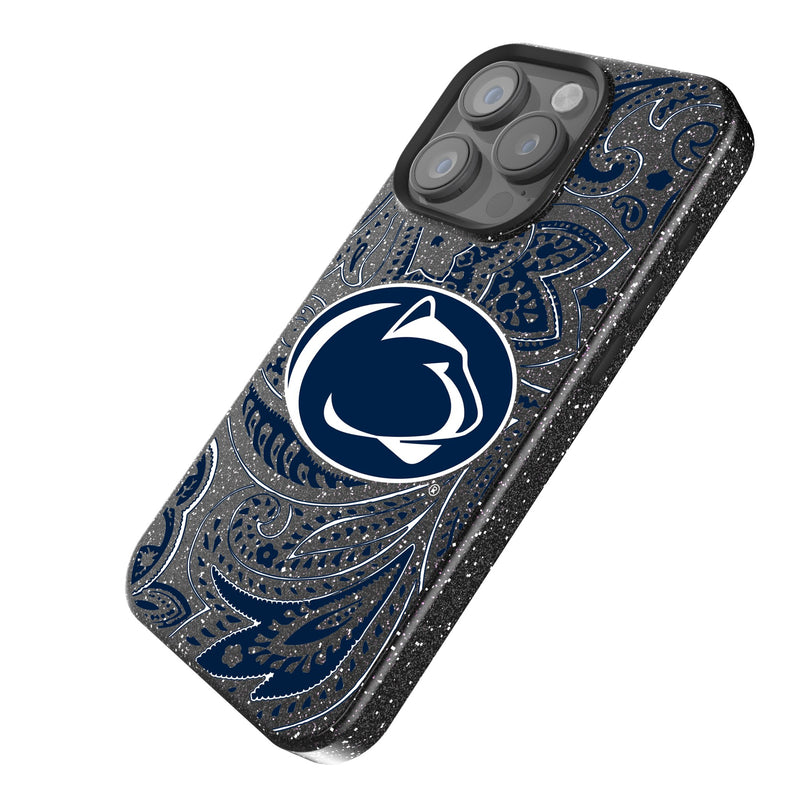 Pennsylvania State University Nittany Lions Paisley iPhone Bling Phone Case Iso.Jpg