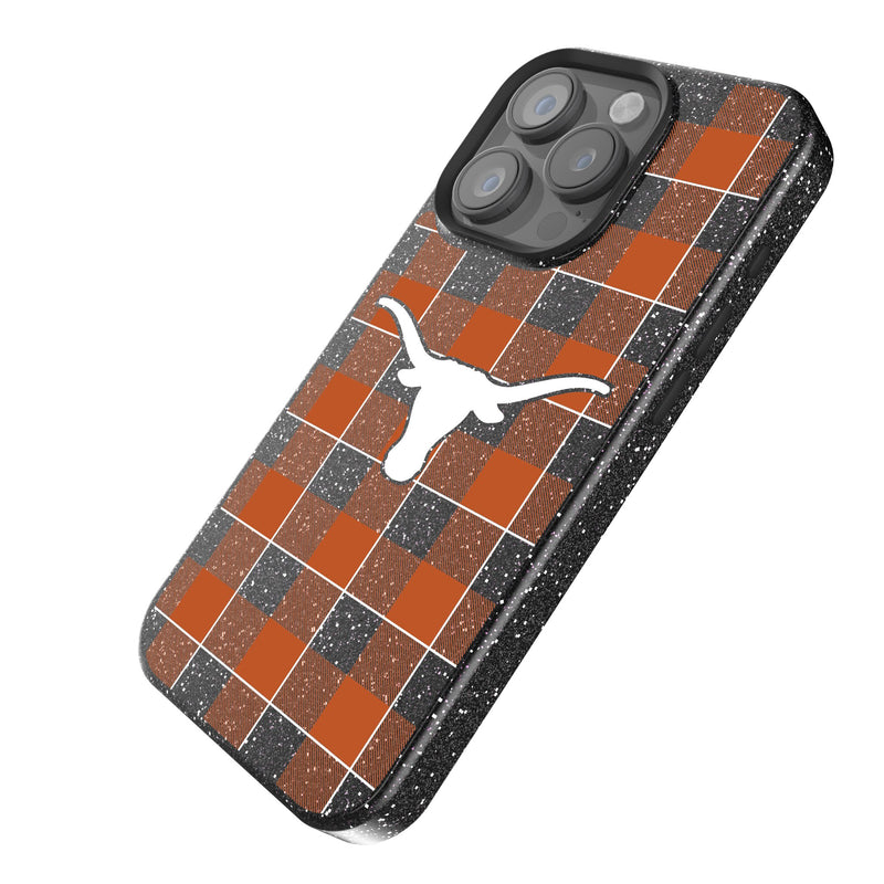 University of Texas Longhorns Plaid iPhone Bling Phone Case Iso.Jpg