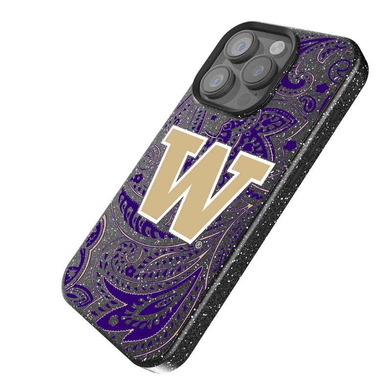 University of Washington Huskies Paisley iPhone Bling Phone Case Iso.Jpg