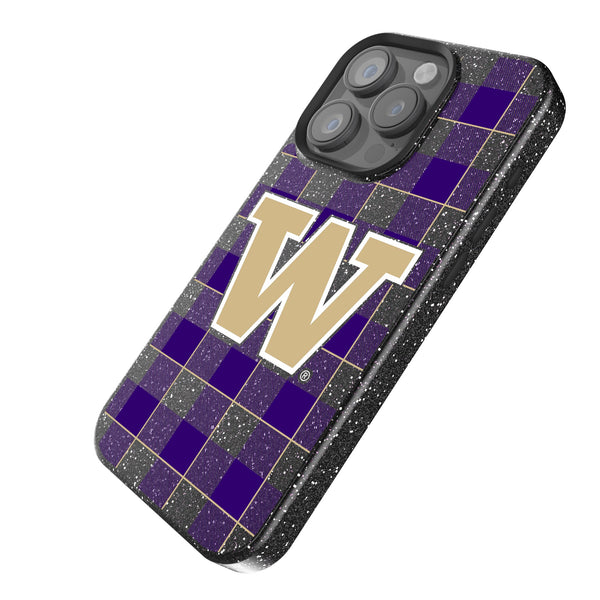 University of Washington Huskies Plaid iPhone Bling Phone Case Iso.Jpg