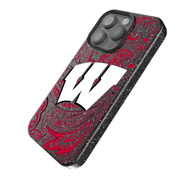 University of Wisconsin Badgers Paisley iPhone Bling Phone Case Iso.Jpg