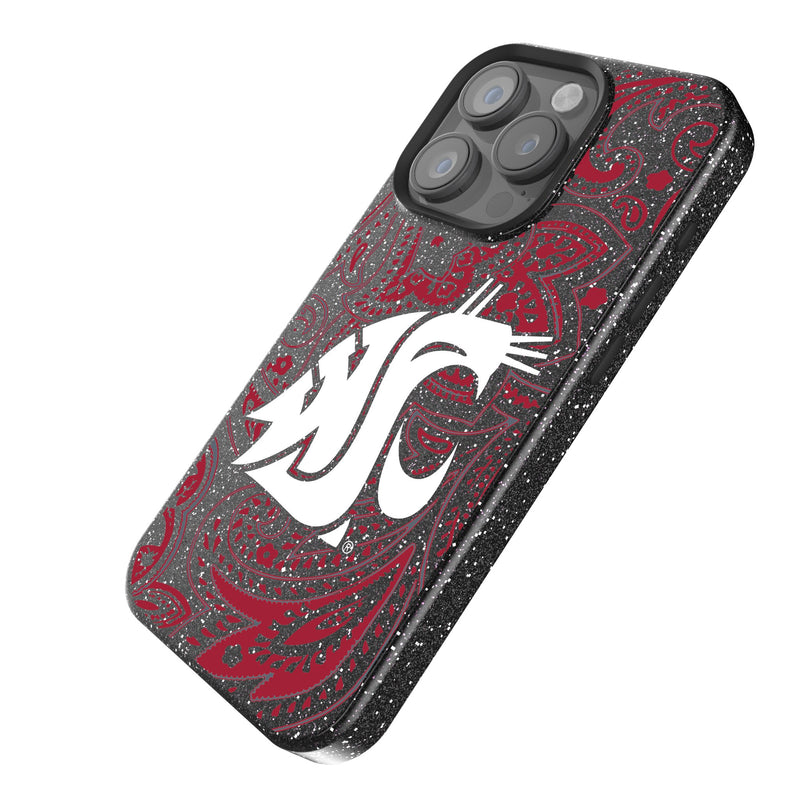 Washington State University Cougars Paisley iPhone Bling Phone Case Iso.Jpg