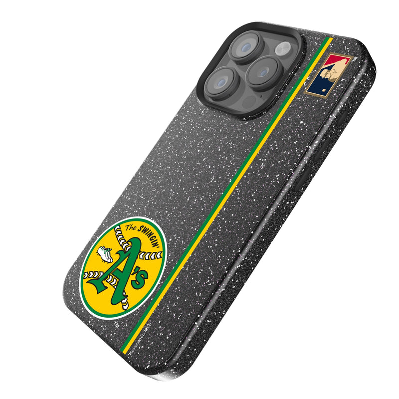 Oakland As 1971-1981 - Cooperstown Collection Sidebar iPhone Bling Phone Case Iso.Jpg