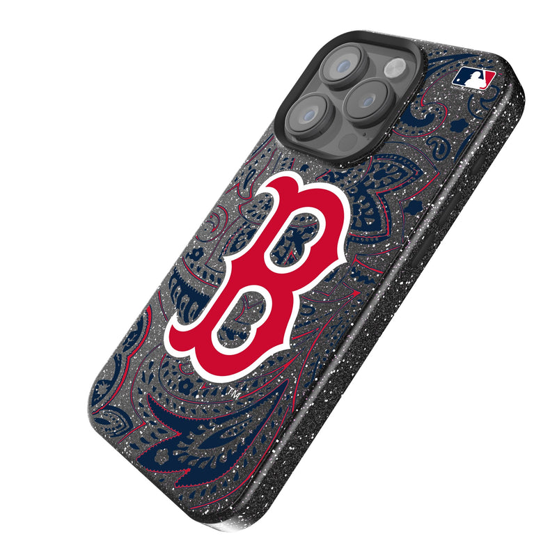 Boston Red Sox Paisley iPhone Bling Phone Case Iso.Jpg