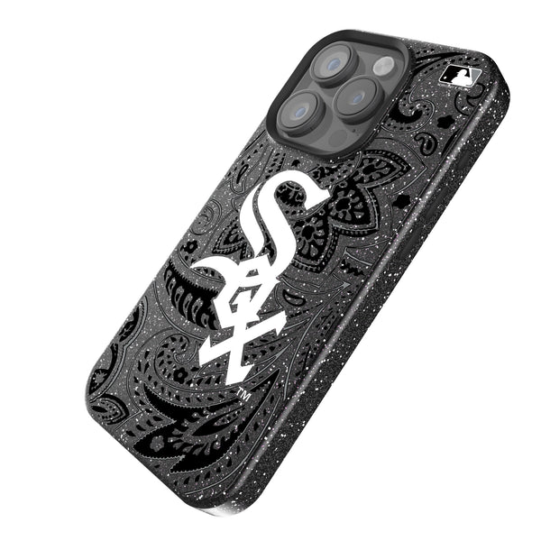 Chicago White Sox Paisley iPhone Bling Phone Case Iso.Jpg