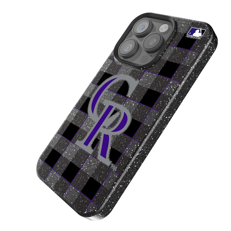 Colorado Rockies Plaid iPhone Bling Phone Case Iso.Jpg