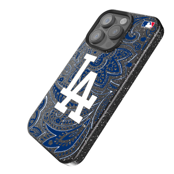 LA Dodgers Paisley iPhone Bling Phone Case Iso.Jpg