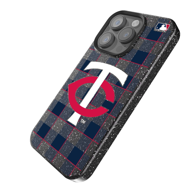 Minnesota Twins Plaid iPhone Bling Phone Case Iso.Jpg