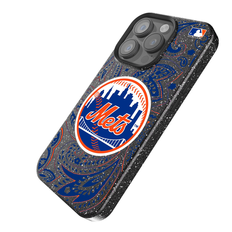 New York Mets Paisley iPhone Bling Phone Case Iso.Jpg