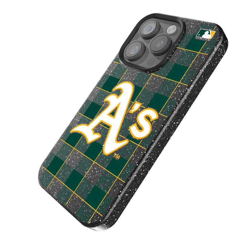 Oakland Athletics Plaid iPhone Bling Phone Case Iso.Jpg