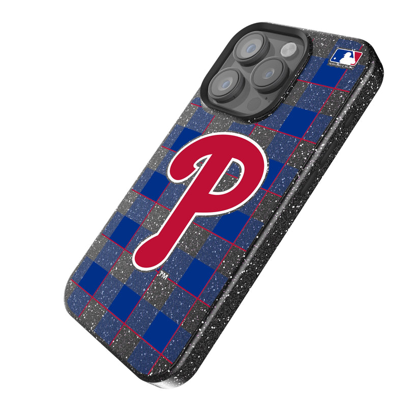 Philadelphia Phillies Plaid iPhone Bling Phone Case Iso.Jpg