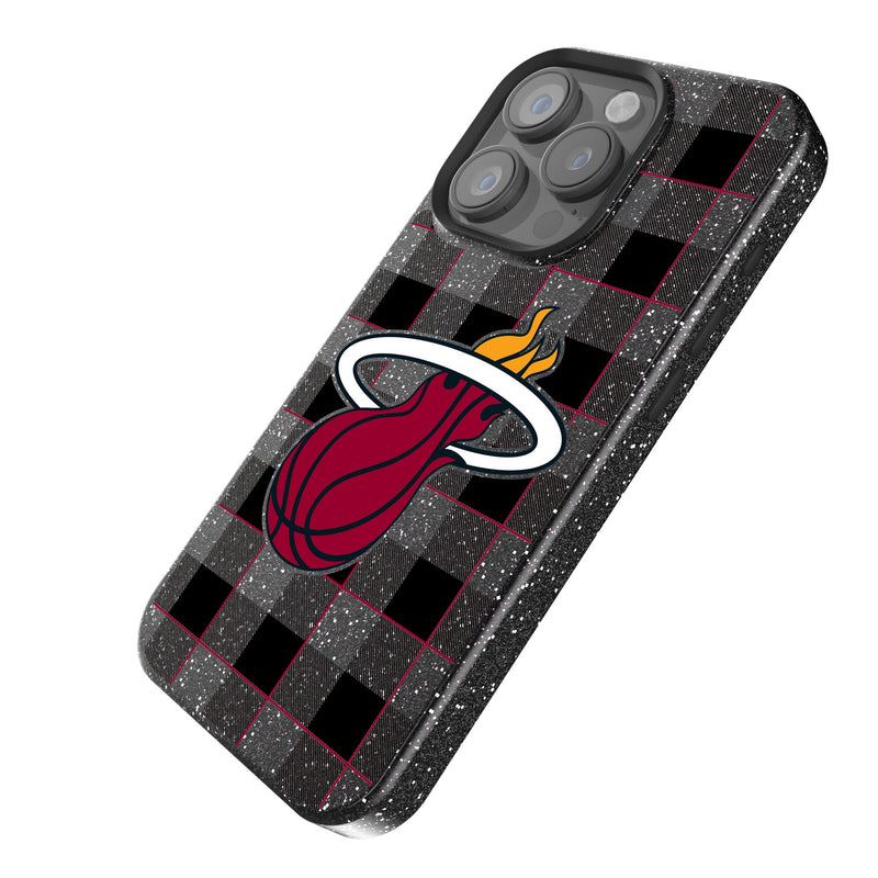 Miami Heat Plaid iPhone Bling Phone Case Iso.Jpg