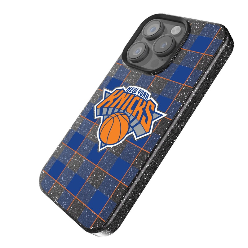 New York Knicks Plaid iPhone Bling Phone Case Iso.Jpg