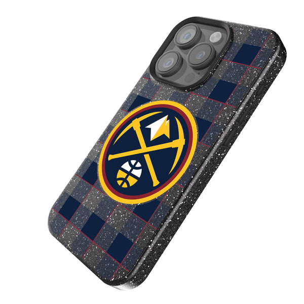 Denver Nuggets Plaid iPhone Bling Phone Case Iso.Jpg