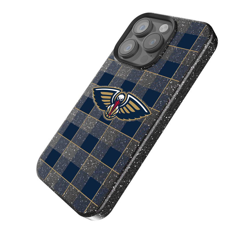 New Orleans Pelicans Plaid iPhone Bling Phone Case Iso.Jpg