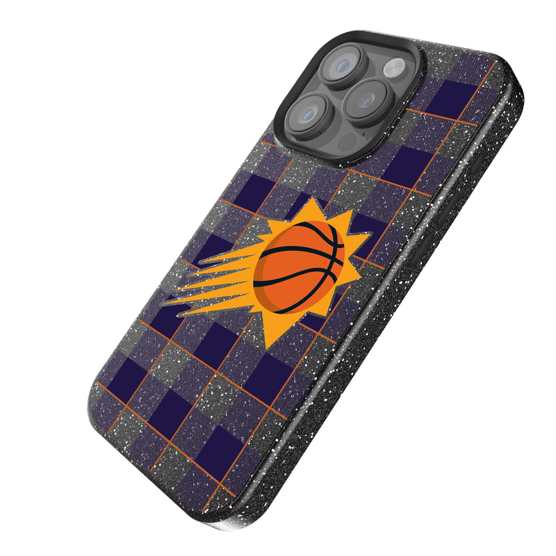 Phoenix Suns Plaid iPhone Bling Phone Case Iso.Jpg