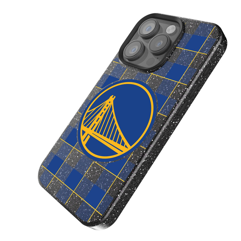 Golden State Warriors Plaid iPhone Bling Phone Case Iso.Jpg