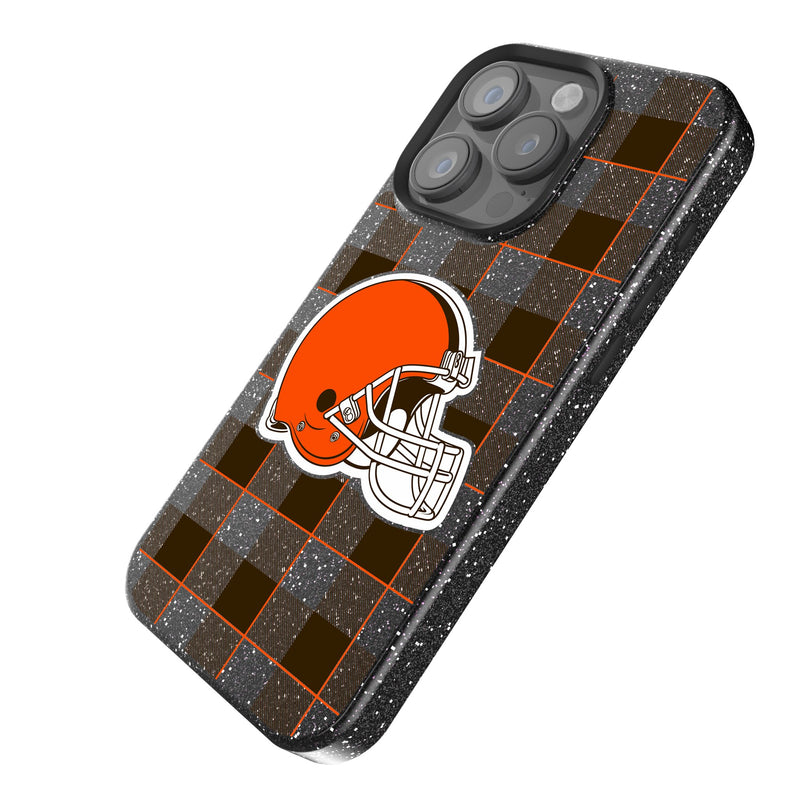 Cleveland Browns Plaid iPhone Bling Phone Case Iso.Jpg