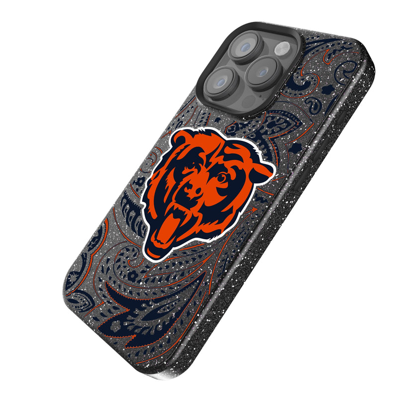 Chicago Bears Paisley iPhone Bling Phone Case Iso.Jpg