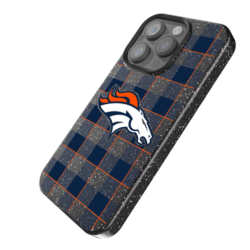 Denver Broncos Plaid iPhone Bling Phone Case Iso.Jpg