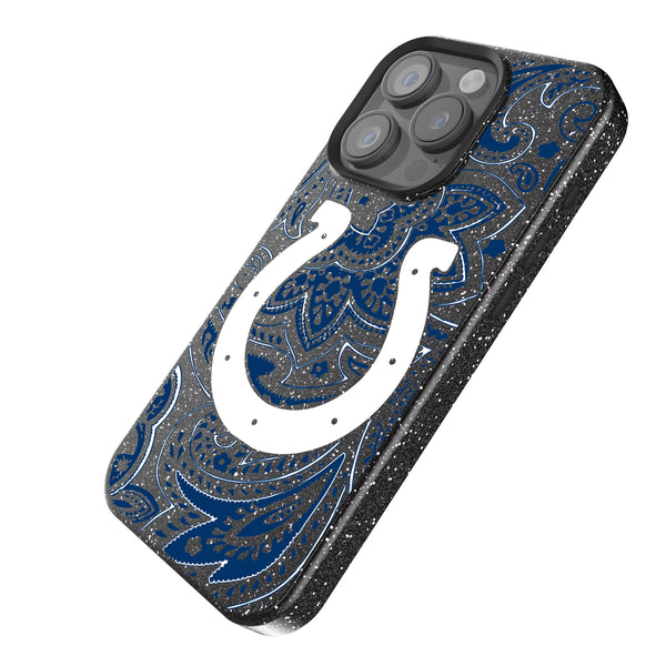 Indianapolis Colts Paisley iPhone Bling Phone Case Iso.Jpg