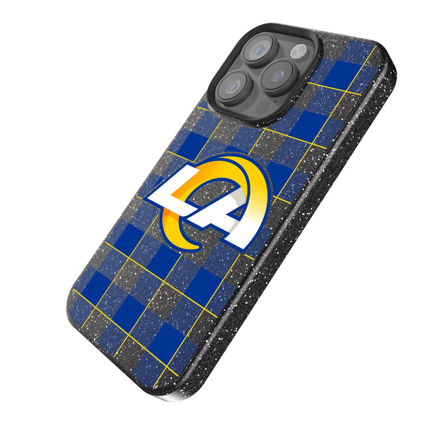 Los Angeles Rams Plaid iPhone Bling Phone Case Iso.Jpg