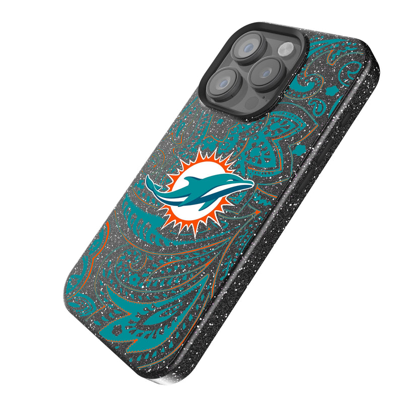 Miami Dolphins Paisley iPhone Bling Phone Case Iso.Jpg