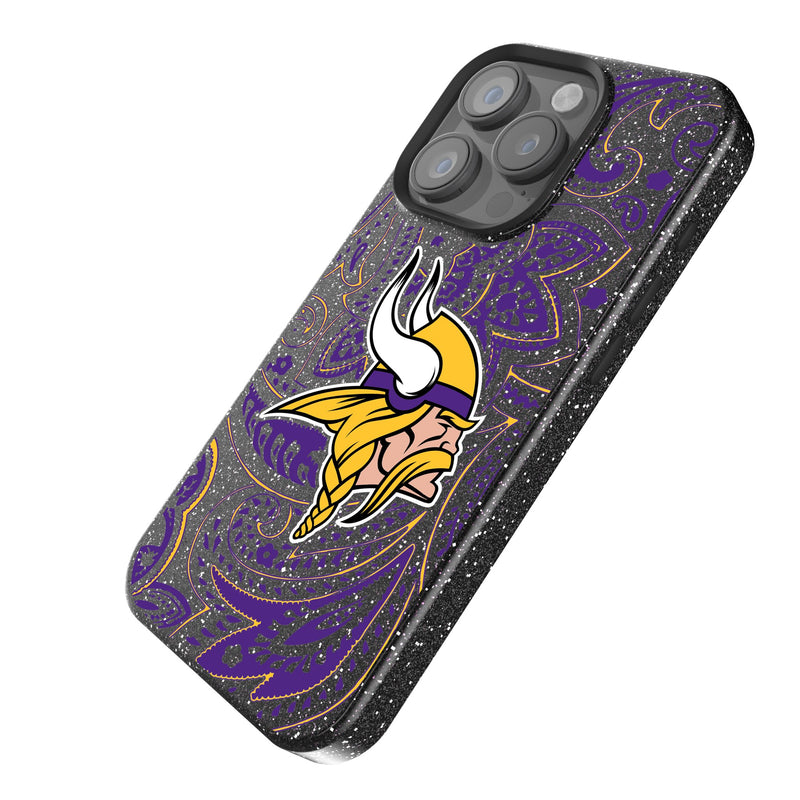 Minnesota Vikings Paisley iPhone Bling Phone Case Iso.Jpg