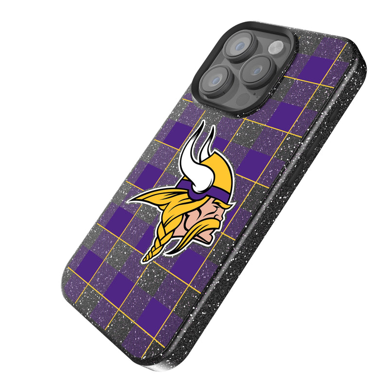 Minnesota Vikings Plaid iPhone Bling Phone Case Iso.Jpg