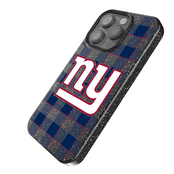 New York Giants Plaid iPhone Bling Phone Case Iso.Jpg